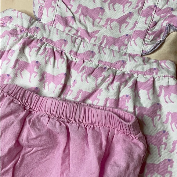 Hatley Horses Ruffle Dress & Bloomer Set - Picture 2 of 5